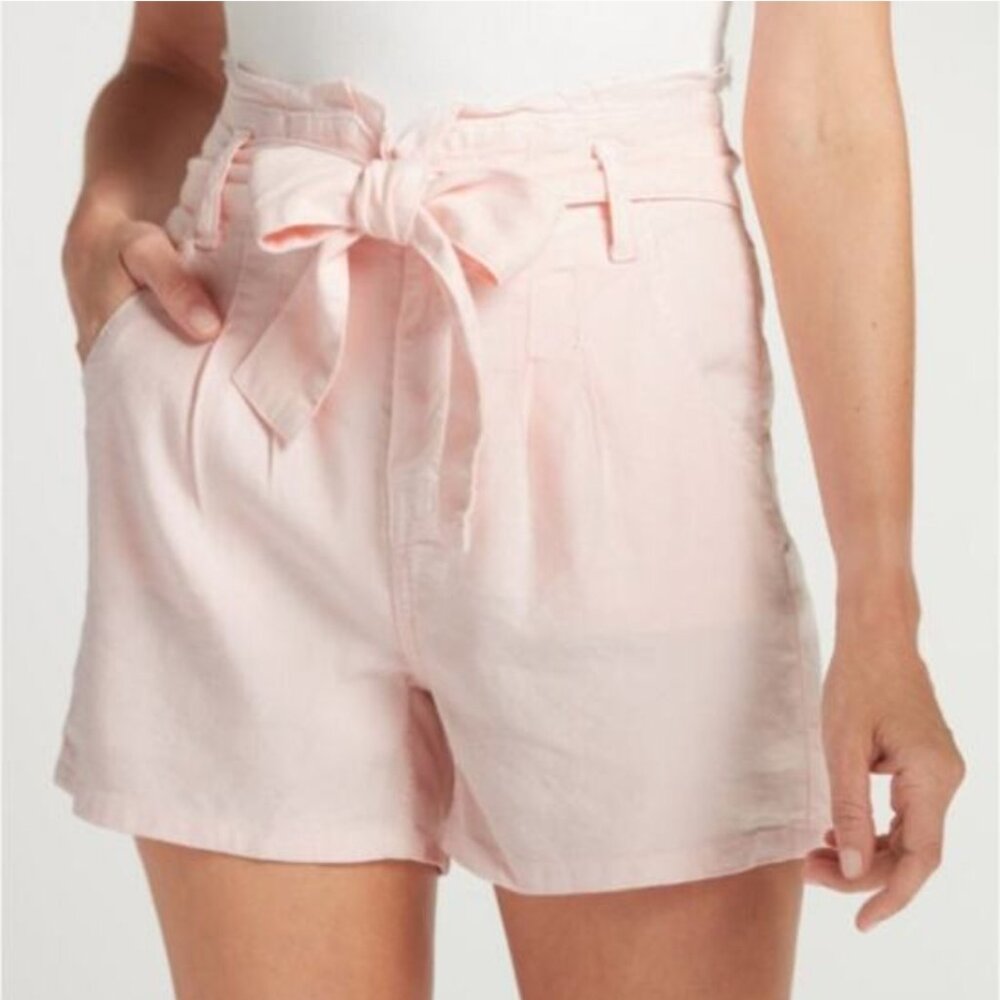 NWT Hudson Los Angeles Paperbag Shorts in Light Pink‎ Size 31